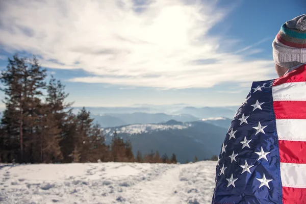 Mit US-Flagge bedeckt — Stockfoto