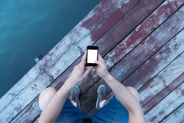 Checking telephone — Stock Photo, Image