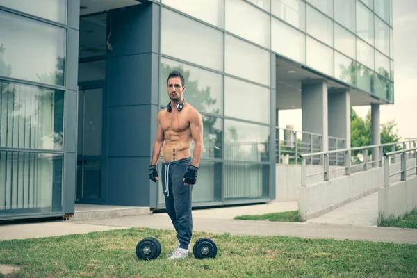 Relaxing after hard workout — Stock Photo, Image