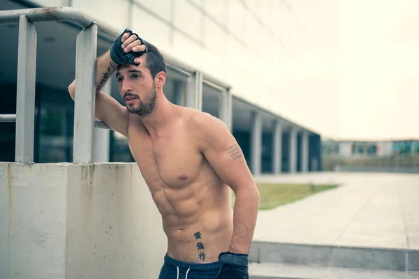 Relaxing after hard workout — Stock Photo, Image