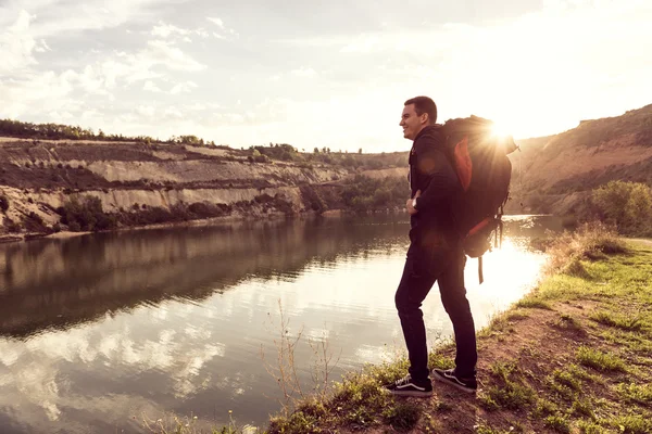 Observando el atardecer — Foto de Stock