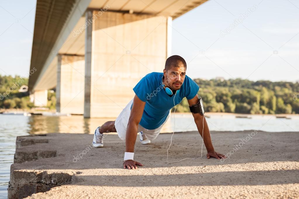 Morning run next to the river