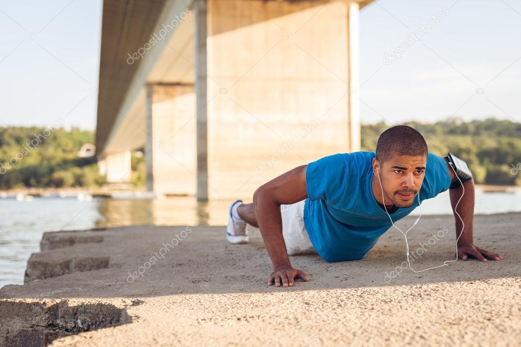 Morning workout outdoors