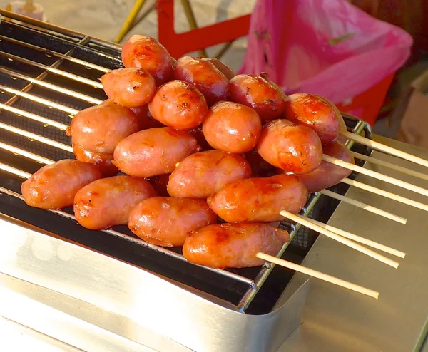 Taiwanese sausage closeup at market. — Stock Photo, Image