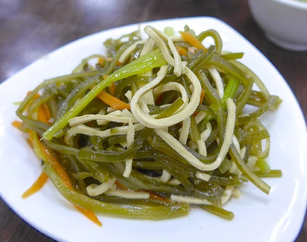 Gesneden zeewier salade close-up weergave in Taiwan — Stockfoto