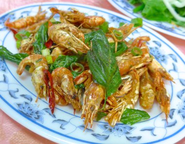 Derin kızarmış karides portre Restoran 