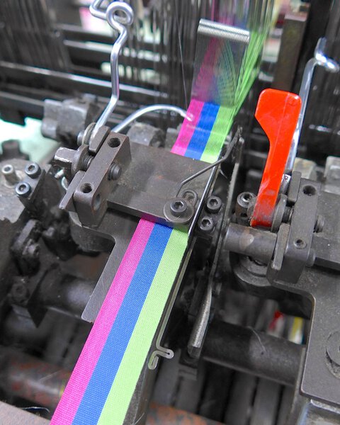 Sewing machine closeup with the thread 