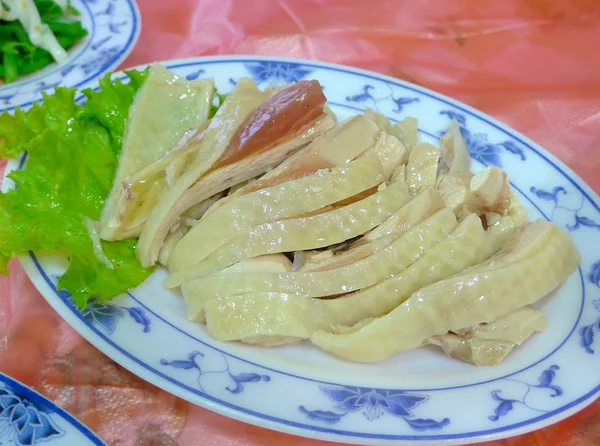 Kaynamış tuzlu tavuk closeup Tayvan