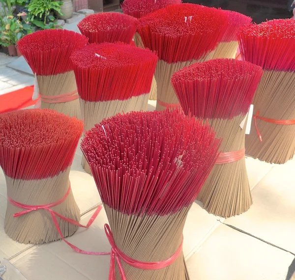 Joss sticks closeup im zentralen taiwan. — Stockfoto