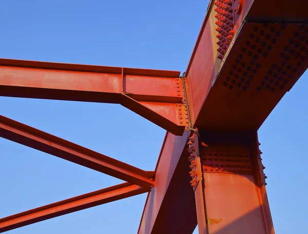 Stål byggandet av bron — Stock fotografie