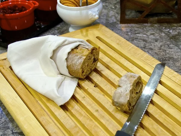 Upieczony chleb zbliżenie — Zdjęcie stockowe