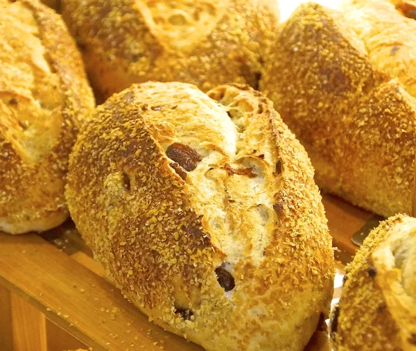 Upieczony chleb zbliżenie — Zdjęcie stockowe