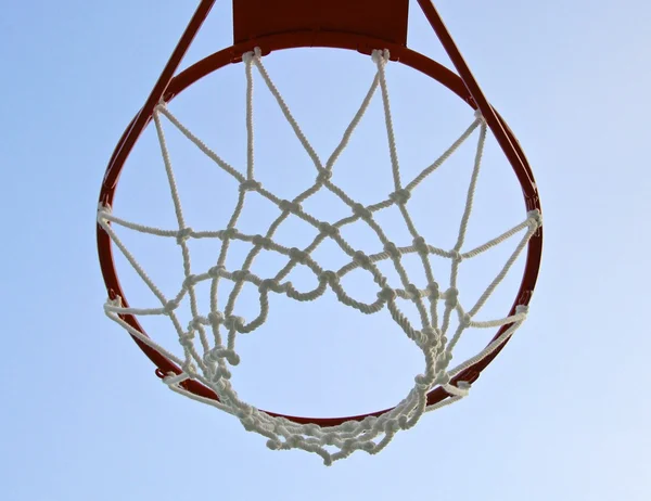 Canestro da basket con rete — Foto Stock