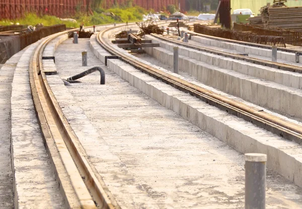 Budowy nowego systemu szybkiego przewozu koleją — Zdjęcie stockowe