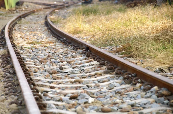 The close view of railway track — Stock Photo, Image