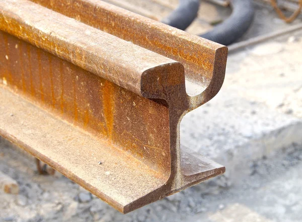 The construction site of new light rail rapid transportation system — Stock Photo, Image