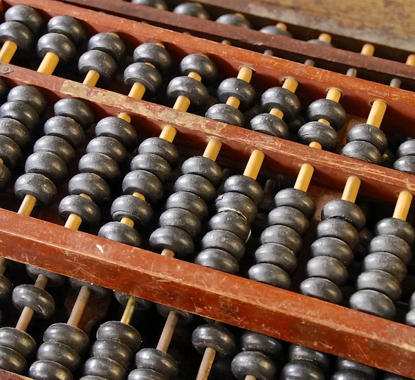 La vue de près du boulier chinois pour le calcul — Photo