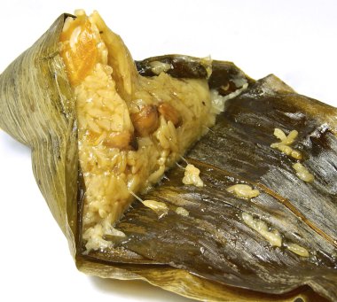 Çin zongzi beyaz Dragon Boat Festivali için izole