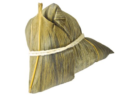 Çin zongzi beyaz Dragon Boat Festivali için izole