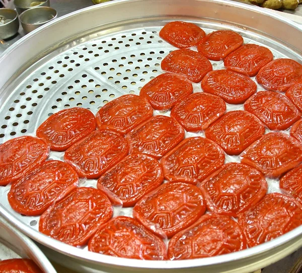 Sticky red rice custard closeup in Taiwan — Stock Photo, Image