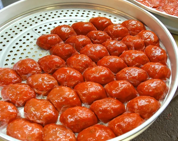 Sticky red rice custard closeup in Taiwan — Stock Photo, Image