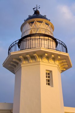 Cihou deniz feneri gülümsemek günbatımı sırasında Güney Tayvan