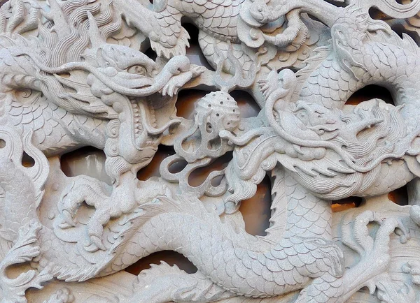 Închiderea reliefului tradițional chinezesc din marmură în Taiwan — Fotografie, imagine de stoc