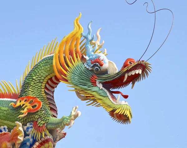 O dragão da decoração closeup para o templo — Fotografia de Stock