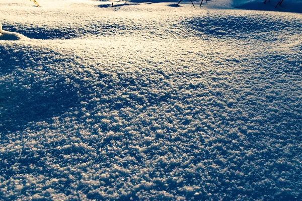 Ombre Del Mattino Presto Neve Irregolare Grande Neve Secca — Foto Stock