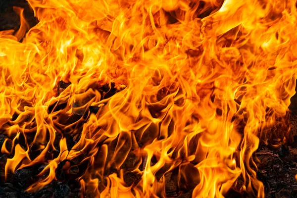 Ateş yandığında sonsuzluk şekilleri yaratır. Alevdeki portakal ve siyah arkaplan ilginç dokular yaratır. Cehennemin alevleri. Yakma gücü.