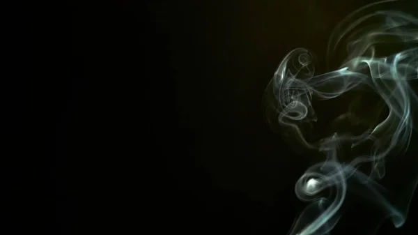 Rauch Isoliert Auf Dunklem Hintergrund — Stockfoto