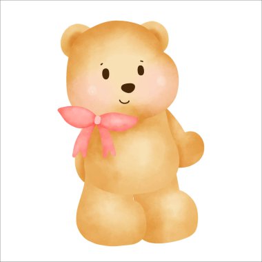 Tebrik kartı, sevgililer günü kartı için tatlı bir oyuncak ayı..