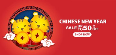 Çin Yeni Yılı 2022 Kaplan Bayrağı .