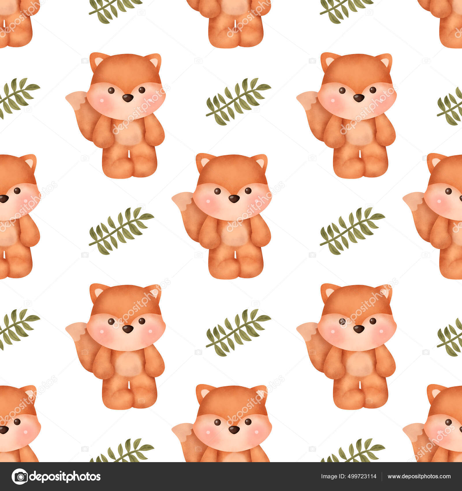 Wood Land Animals Fox Seamless Patterns Stock Photo by ©nattapohncha@ 499723114 Wood Land Animals Fox Seamless Patterns Stock Photo by ©nattapohncha@ 499723114