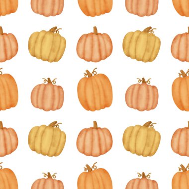 El çizimi Sonbahar balkabakları pürüzsüz desenler