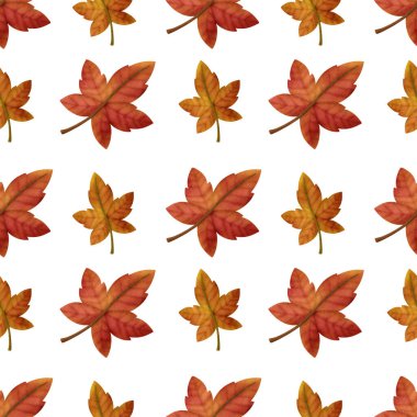 Sonbahar suluboya akçaağaç pürüzsüz desenler