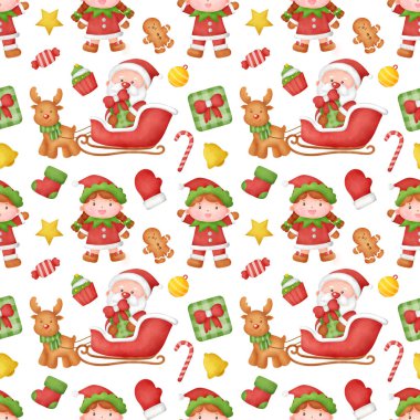 Suluboya mutlu noeller kusursuz desenler.