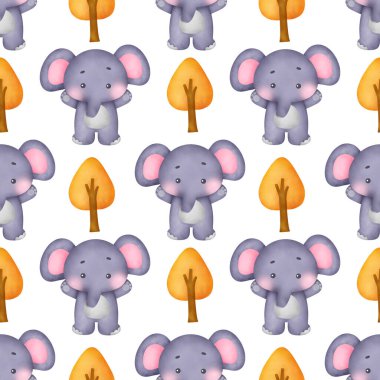 Suluboya elfler kusursuz desenler oluşturur.