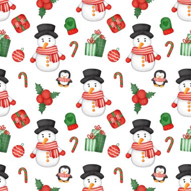 Suluboya Noel 'in kusursuz desenleri.