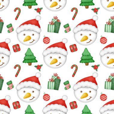 Suluboya Noel 'in kusursuz desenleri.