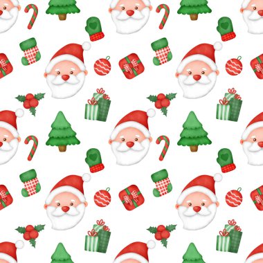 Suluboya Noel 'in kusursuz desenleri.