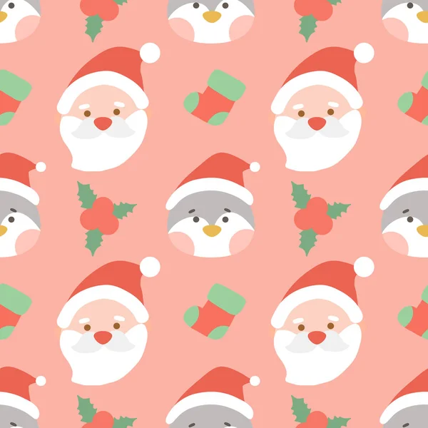Cute Christmas Seamless Patterns — Stock Photo, Image