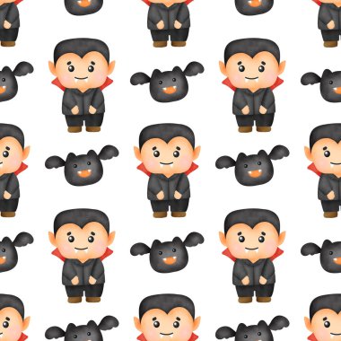 Suluboya Cadılar Bayramı kusursuz desenler.