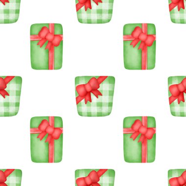 Suluboya hediye kutuları pürüzsüz desenler.