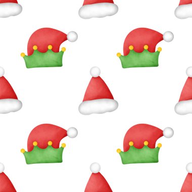 suluboya Noel elementleri kusursuz desen.