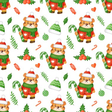 Mutlu Noeller ve kaplan yılı 2022 kusursuz desen.