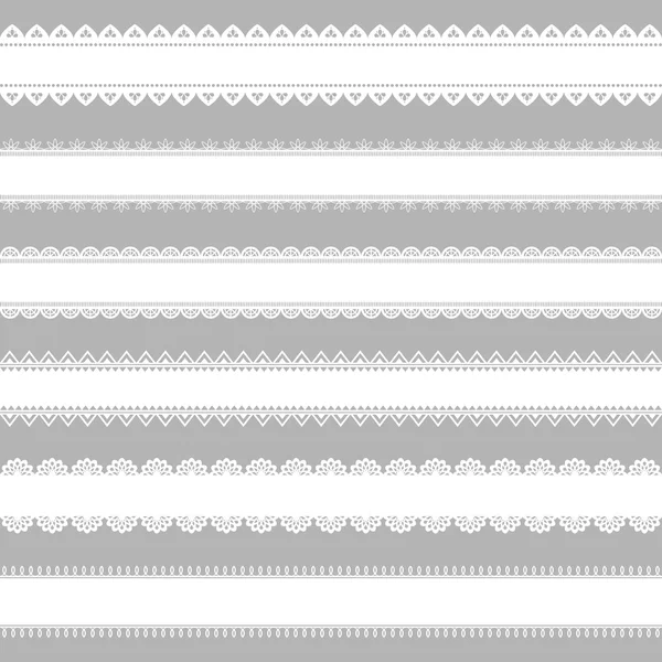 Set of lace ribbons — Stock Vector