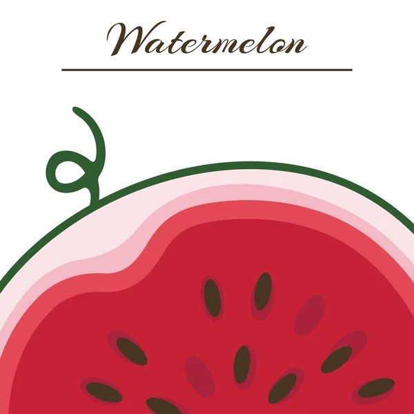 Frische reife Wassermelone — Stockvektor