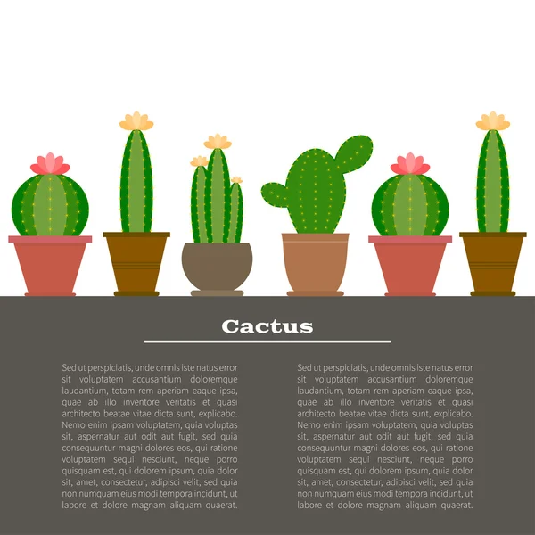 Tło ilustracja kaktus — Wektor stockowy