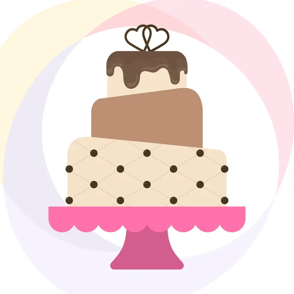 Dulce pastel de boda — Vector de stock